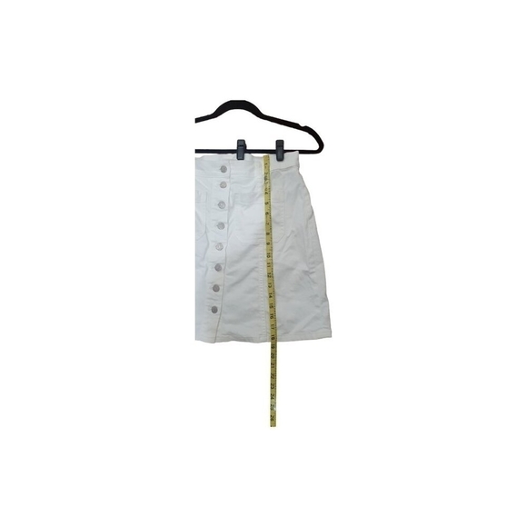 Madewell White Denim Button Up A Line Jean Skirt Size 28 - Picture 9 of 9
